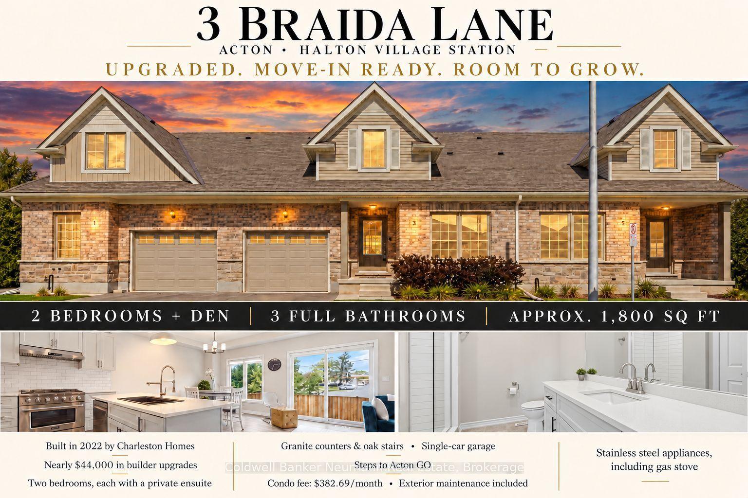 3 Braida Lane, Halton Hills — Condo Town for sale, photo 1