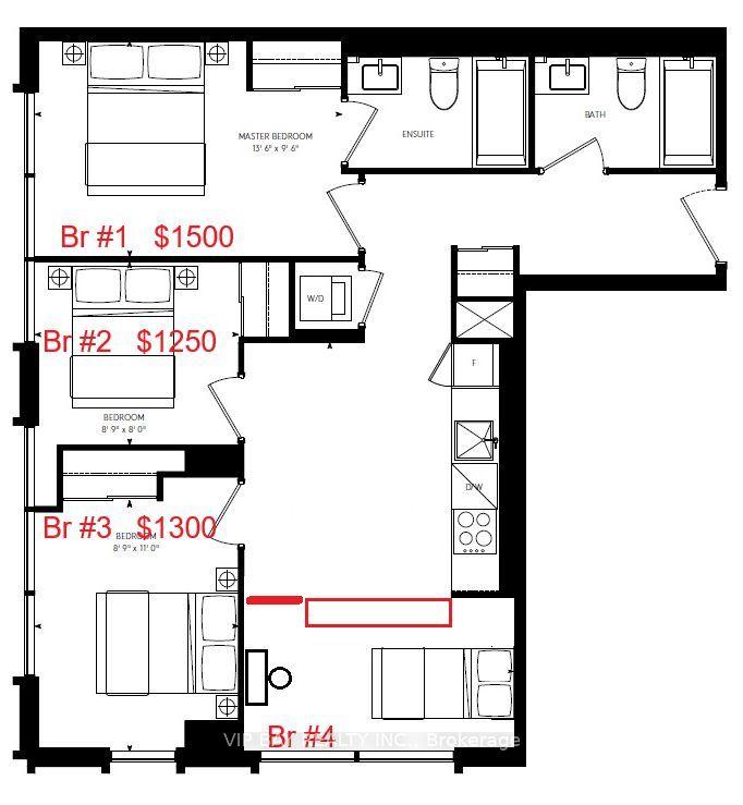 82 Dalhousie (Bedroom 3) Street 3707 #3707 — photo 1