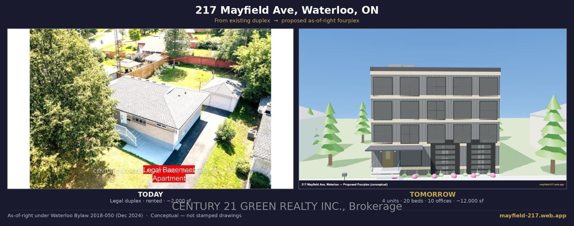 217 Mayfield Avenue, Waterloo — Detached for sale, photo 1