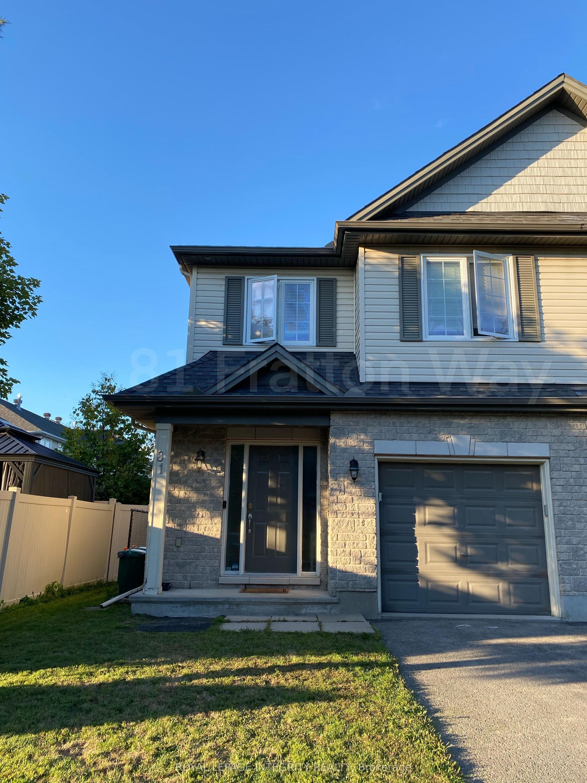 81 Fratton Way, Barrhaven — Semi-Detached for lease, photo 1