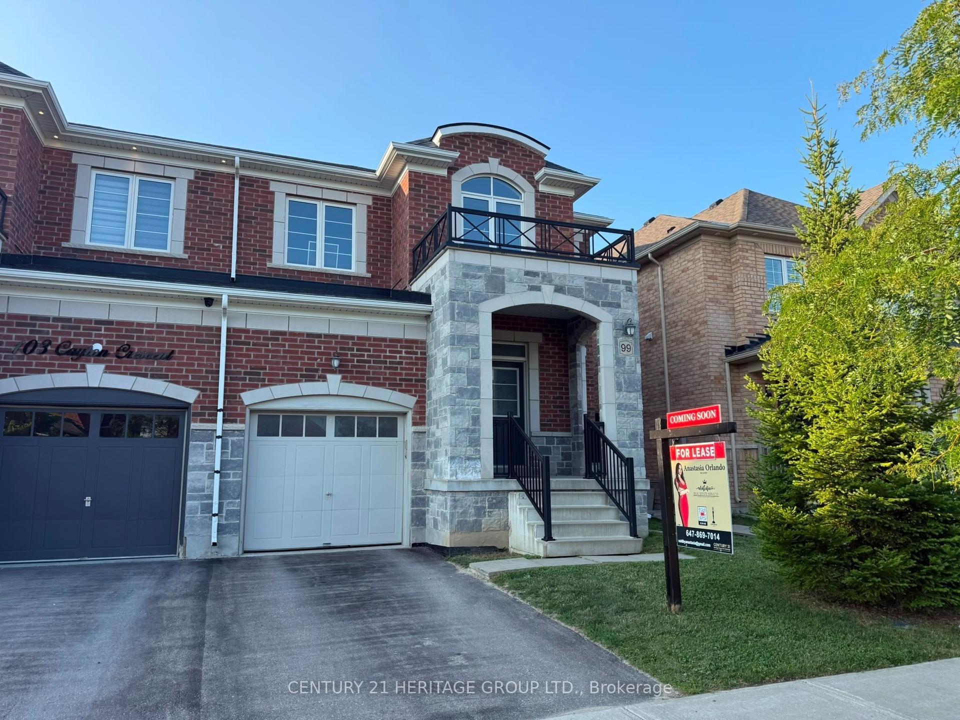 99 Cayton Crescent, Bradford West Gwillimbury — Semi-Detached for lease, photo 1