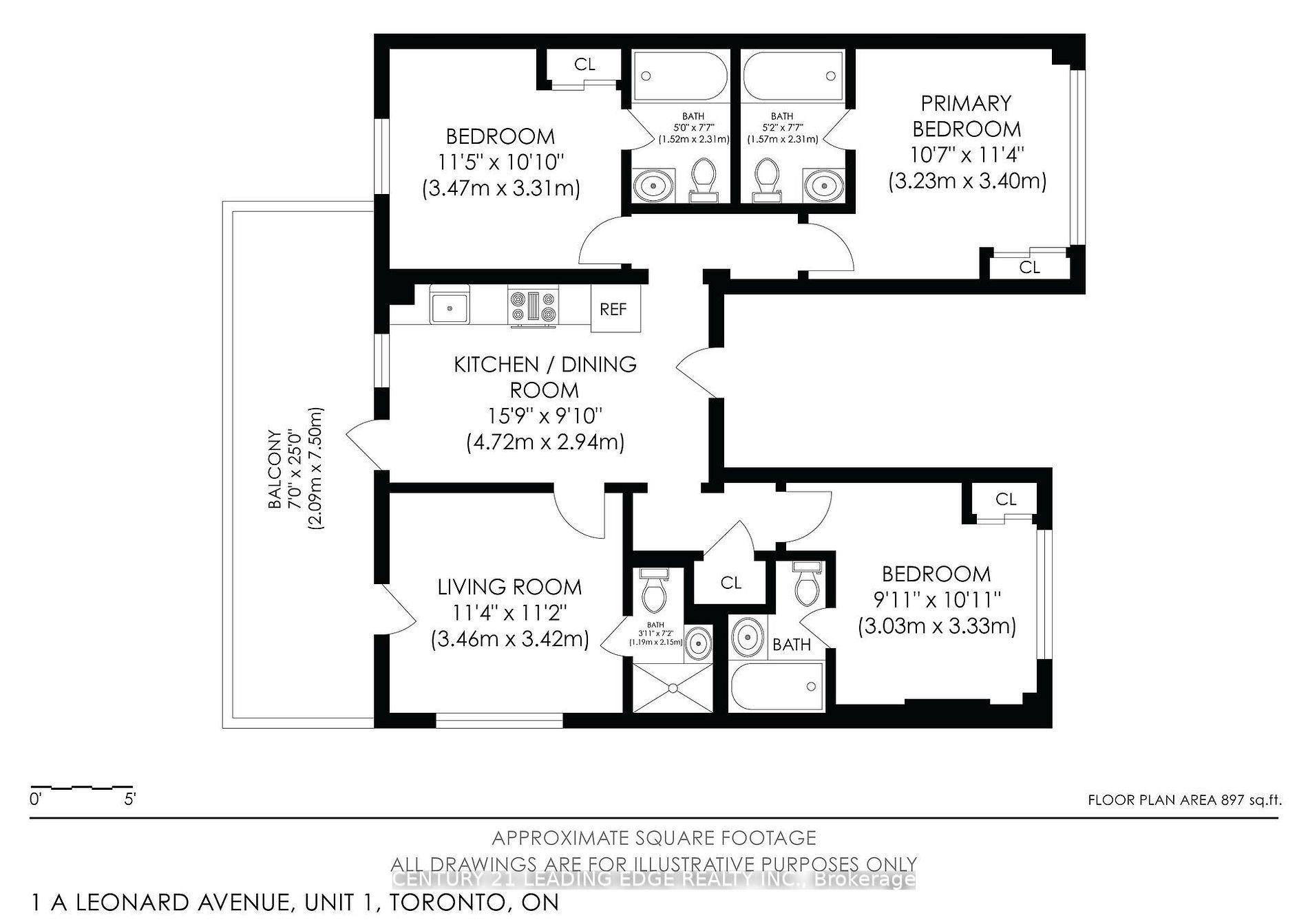 1 A Leonard Avenue 3 #3, Toronto — Detached for lease, photo 1