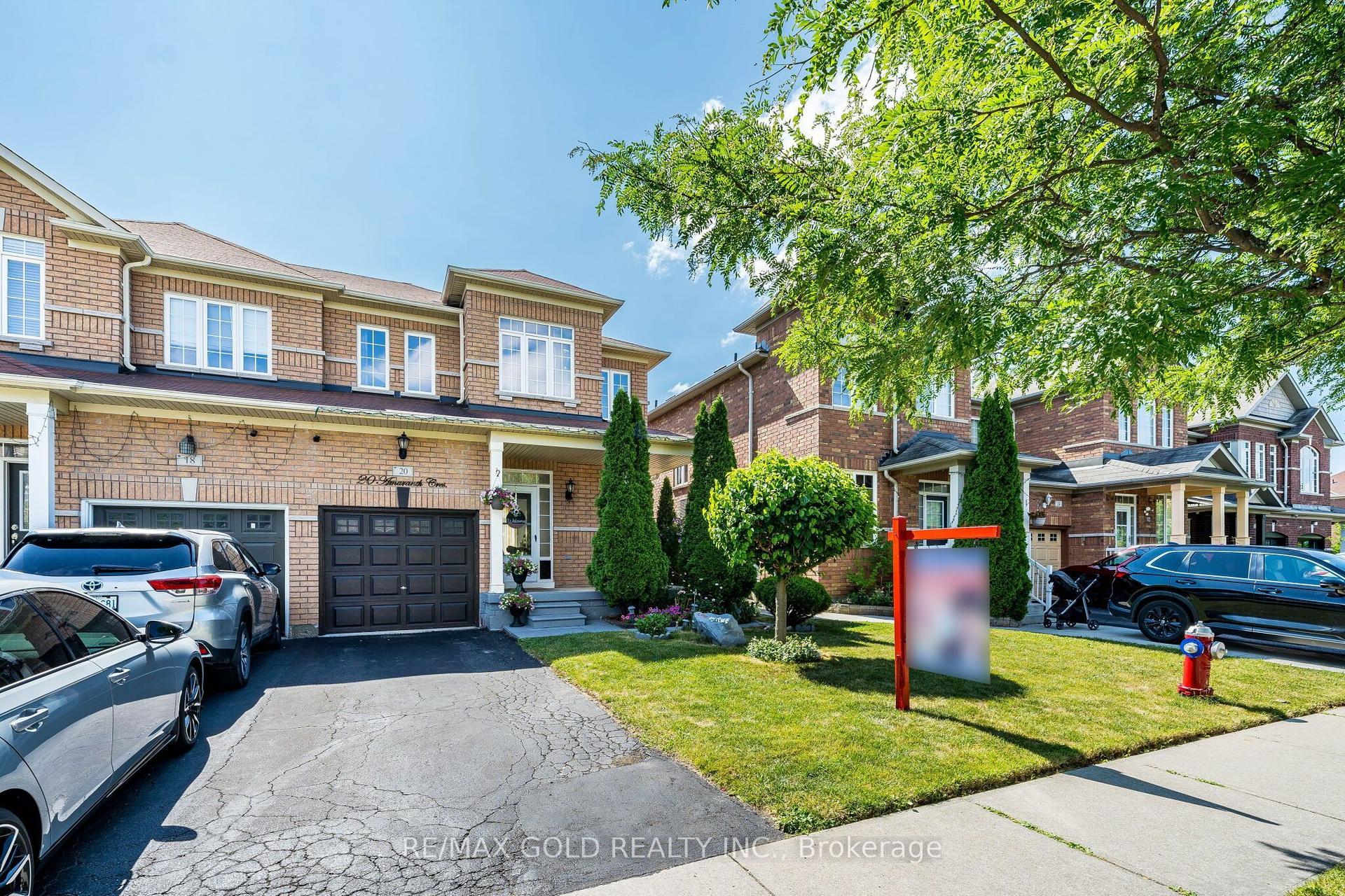 20 Amaranth Crescent, Brampton — Semi-Detached for sale, photo 1